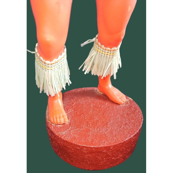 Vintage Hawaiian Tiki Dancers Dolls - Handcrafted Intricate Details Music Box & - Picture 14 of 16